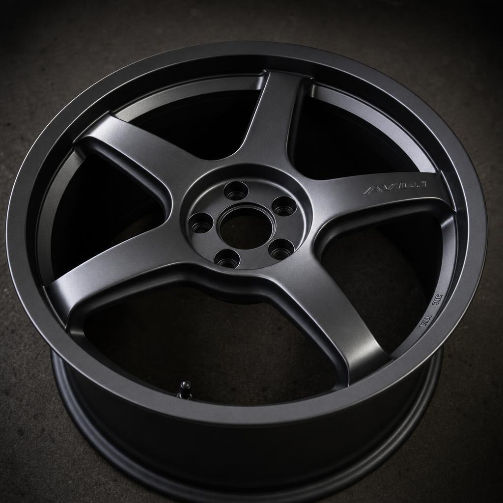 Alloy wheel after Rim Rehab kerb damage repair, factory finish